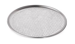 Plaque à pizza - Aluminium - avec rebord - Ø250mm - perforée