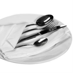 (50 st) Tygservett – slät satäng – 100 % bomull – 50x50 cm – vit