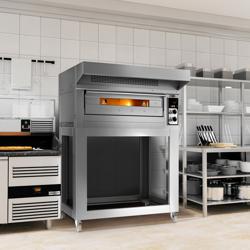 Elektrische pizzaoven - 6x 33cm - Handmatig - incl. afzuigkap & onderstel