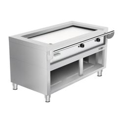 Grelhador Teppanyaki a gás - 17kW - Placa de fritar lisa - Cozedura frontal