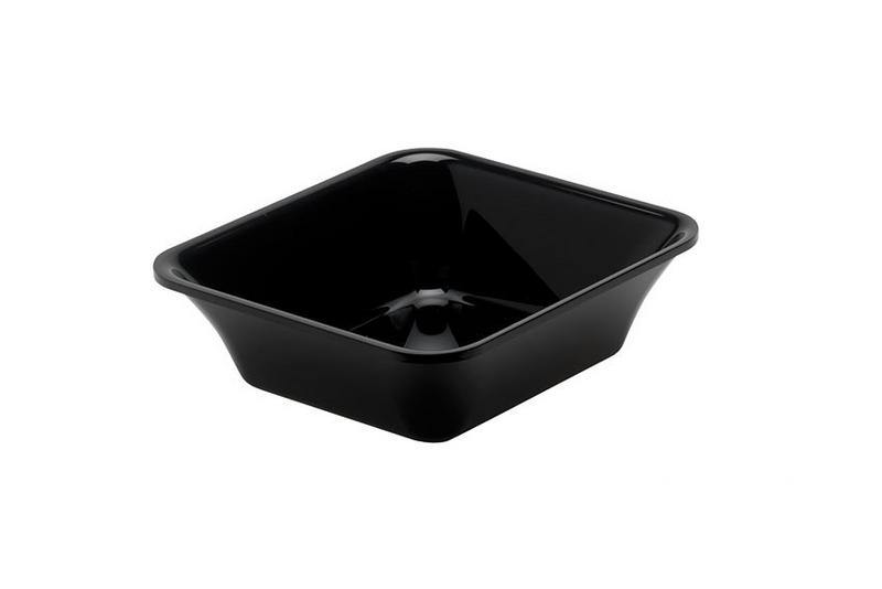Display Bowl - Plastic - GN 1/6 - 176x162x50mm - Black - rectangular
