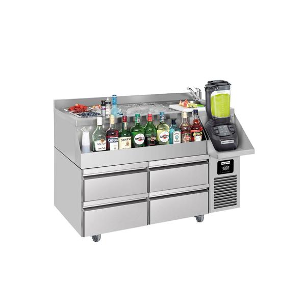Bar Tipi- & Meşrubat Buzdolabı - 1200x600mm - 150 Litre - 2 Çekmeceli 1/2 & Raflı
