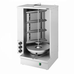 Asador de kebab shawarma a gas - 3 quemadores - 10.5kW - máx. 40kg - de pie