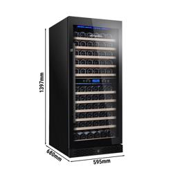 Wijnklimaatkast - 2 zones - 350 liter - 116 flessen (0,75l)