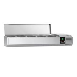 Opzetkoelvitrine PREMIUM - 1200x335mm - 5x GN 1/4