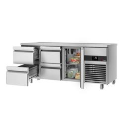 Commercial Refrigerated Worktable PREMIUM - 1865x700 -  1 Door - 4 Drawers