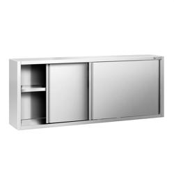 Armoire murale en acier inoxydable PREMIUM - 2000x400mm - avec portes coulissantes - 800mm de haut