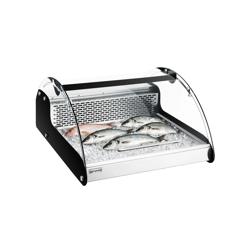 Vitrine réfrigérée de table pour poisson frais – 118 litres – 690 mm – ronde