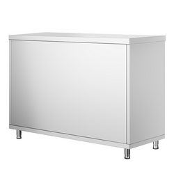 Armoire de travail en inox PREMIUM - 1000x600mm - avec porte coulissante sans rebord	