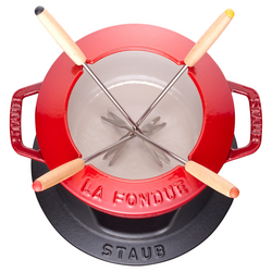 STAUB | SPECIALITIES - Fondue készlet - Ø 160mm - Öntöttvas - Cseresznyepiros