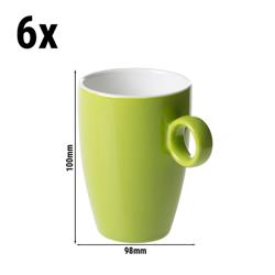(6 pièces) BART COLOUR CAFE – Tasse à café – 230 ml – Vert citron
