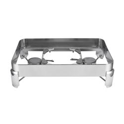 Chafing Dish Reşo - GN 1/1 - Hidrolik Cam Kapak - Jel Yakıtlı - 11.2L