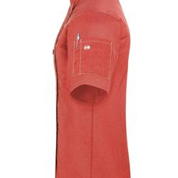 KARLOWSKY | Korte Mouw Dames Koksjas Jeans Stijl - Vintage Rood - maat: 50