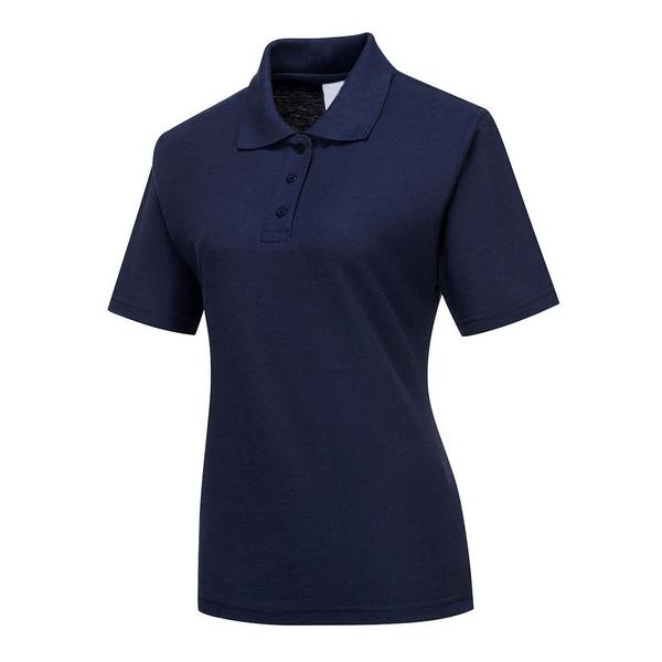 Dames poloshirt - donkerblauw - Maat: XS
