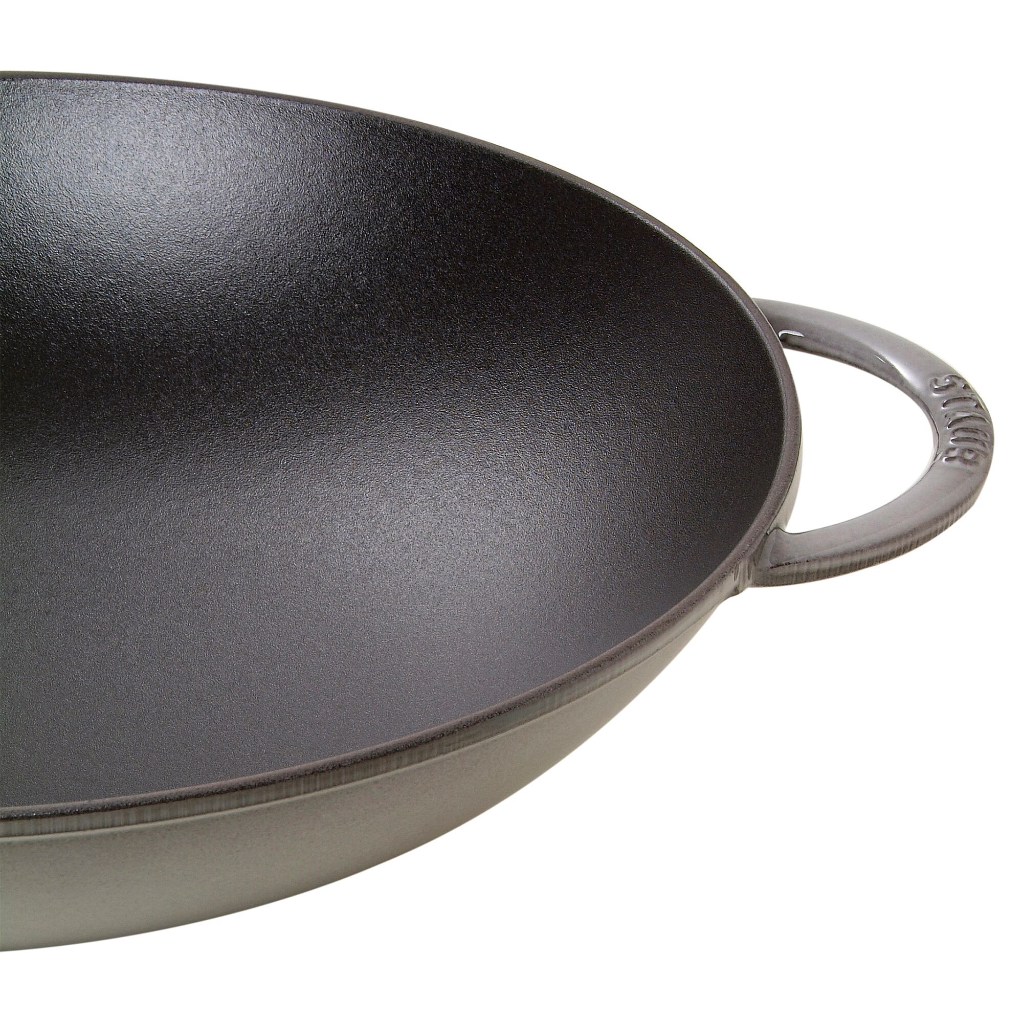 STAUB | SPECIALITIES - Wok avec couvercle en verre - Ø 370mm - Fonte - Gris graphite	