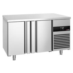 Commercial Counter Fridge - 1400x700mm - with 2 doors - glass doors - capacity 281 litres
