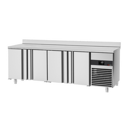 Koelwerkbank PREMIUM - 2330x700mm - met 4 deuren & achterwand
