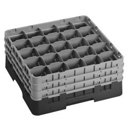 CAMBRO | CAMRACK® - Coș spălător de sticlă 1/1 cu 3 extensii - 500x500mm - 25 compartimente - Negru