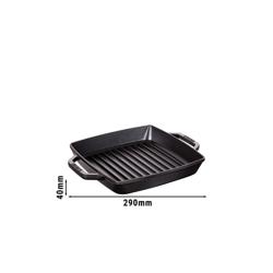 STAUB | GRILL PANS - Padella per grigliare - 230x230mm - Ghisa - Nero
