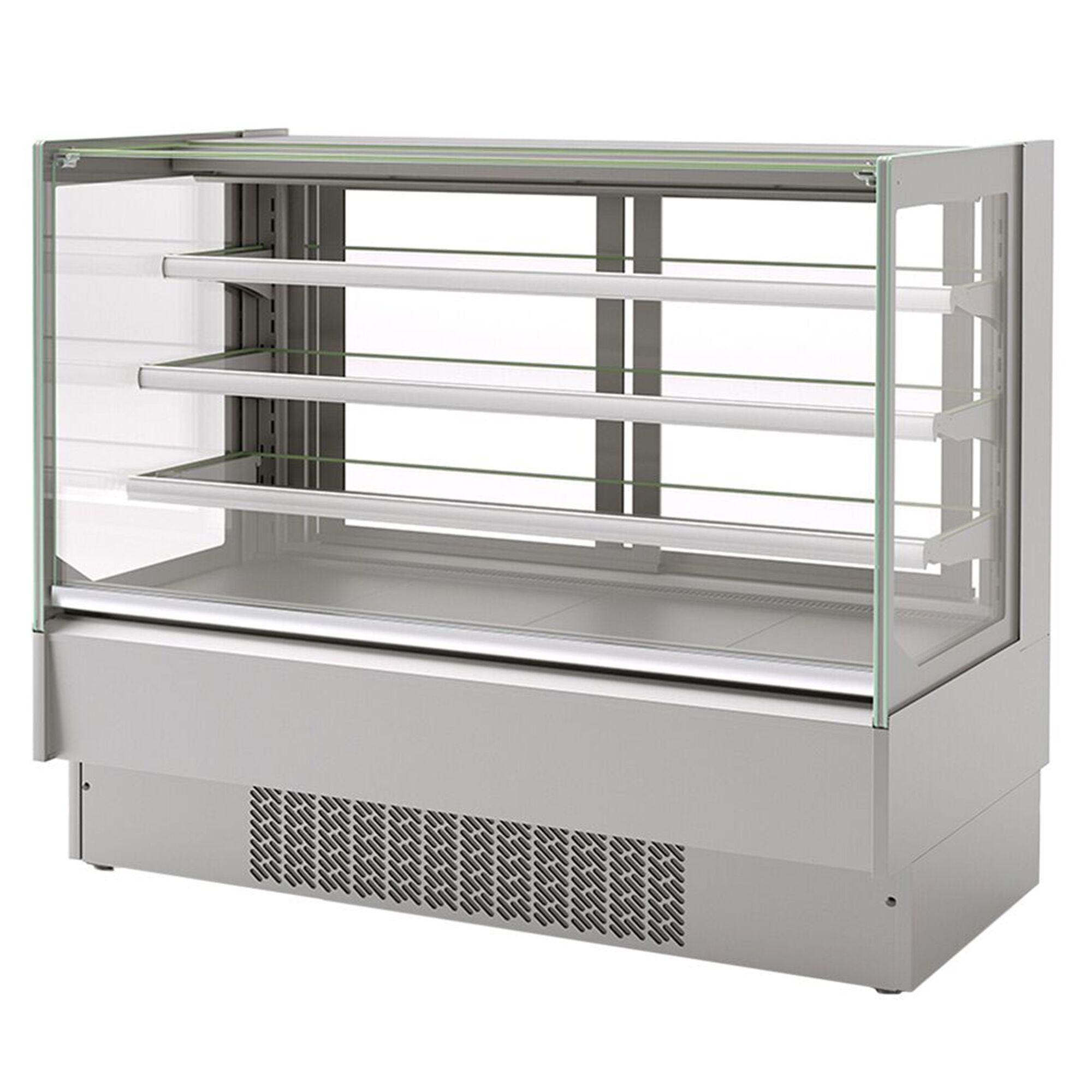 Vitrine de comptoir réfrigérée - 365L - 1250mm - Double vitrage - avec 3 étagères - portes coulissantes vitrées arrière