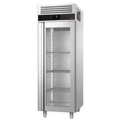 Armoire réfrigérée vitrée positive Inox AISI 304 PREMIUM - avec 1 porte vitrée