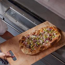 Electric Deck Pizza Oven - Twin Deck - Refractory Stone Deck - 9+9 - Ø 33cm (13") - Mechanical Controls - incl. Stainless steel hood & Base frame