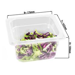 Polycarbonate Gastronorm Container GN 1/6 – Clear – Height: 100 mm