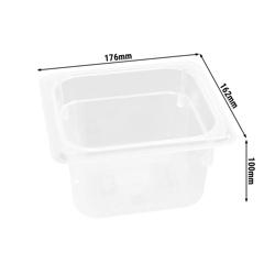 Polycarbonaat GN bak 1/6 - Helder - Hoogte: 100mm