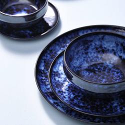 (6 pcs) BAMA BLUE | - Stoneware - Ø270mm - Blue