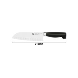 ZWILLING | Four Star Santoku Knife – 18 cm blade - Granton hollow edge - FRIODUR ice-hardened