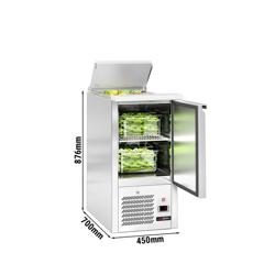 Saladette ECO - 450mm - 1 deur - met RVS deksel voor 1x GN 1/1