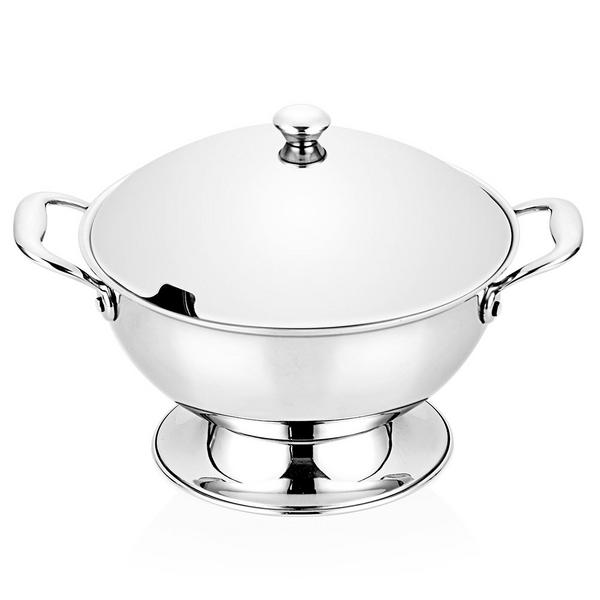 Serving Pot - Stainless Steel - Ø 180mm - Height: 160mm - incl. Lid