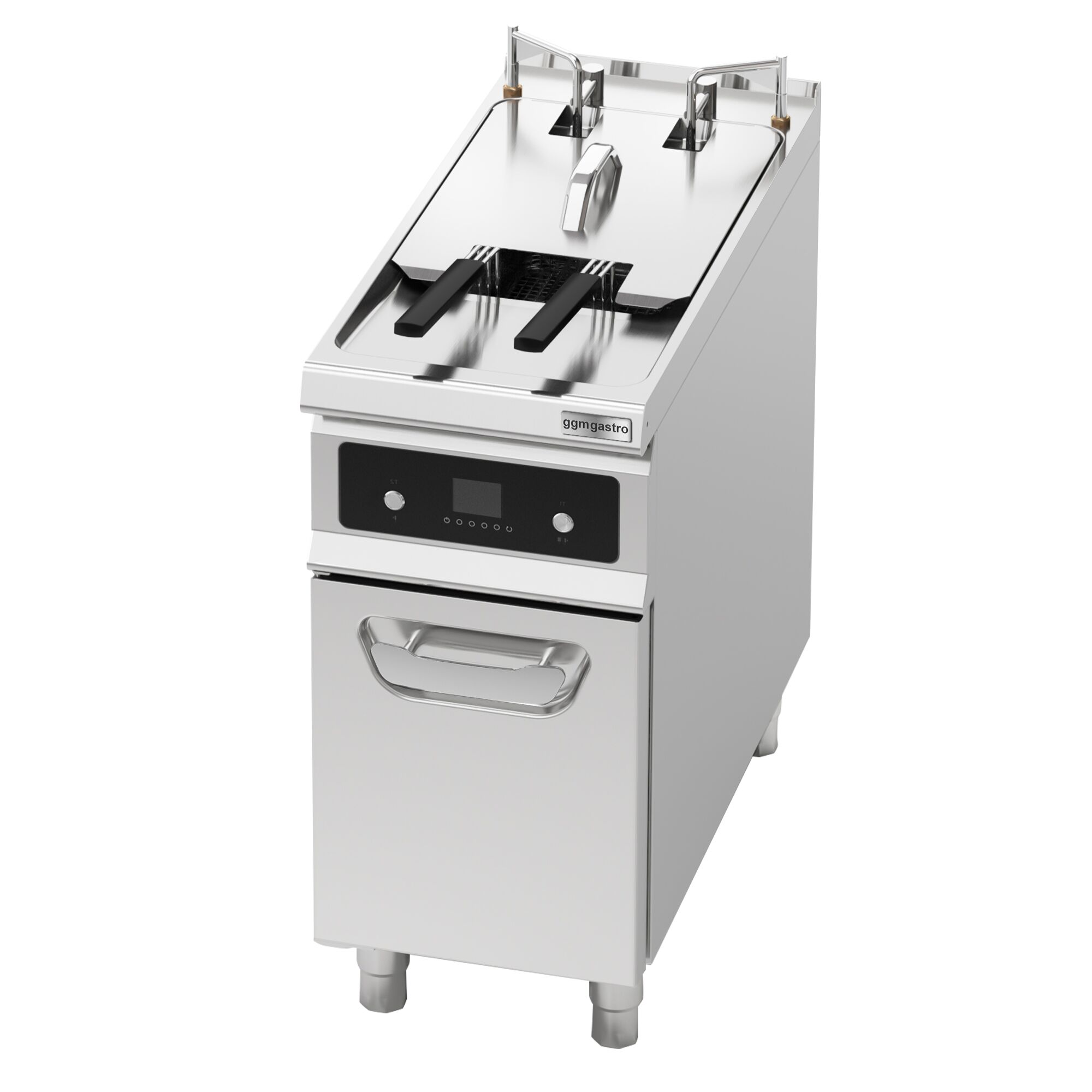 Friteuse électrique – 22 litres – 22 kW – avec levage automatique du panier et système de filtration d’huile
