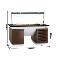 Буфетна станція холодильна DUBLIN - 1600 мм - з охолоджувальною поверхнею та на коліщатах