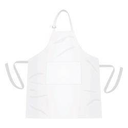 (5 Stück) Bistroschürze - Weiß - B x H: 67 x 84 cm