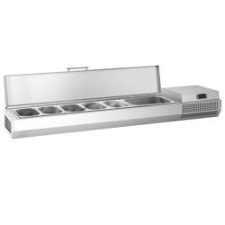 Opzetkoelvitrine PREMIUM PLUS - 1733x353mm - 7x GN 1/4