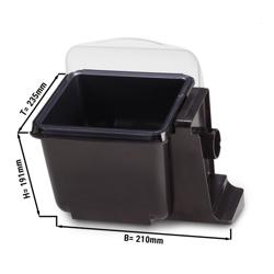 Bac pour garnitures - avec couvercle - en polypropylène (PP) - 2,2 L - avec couvercle et raccord pour bacs à ingrédients