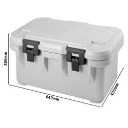 CAMBRO | ULTRA CAMTAINERS® - Conteneur thermique 23,2 litres - Pour 1 bac GN 1/1 - Gris moucheté     