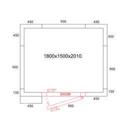 Cold Room Freezer - 1800x1500mm - 3.47m³ - incl. freezer unit & PVC slats