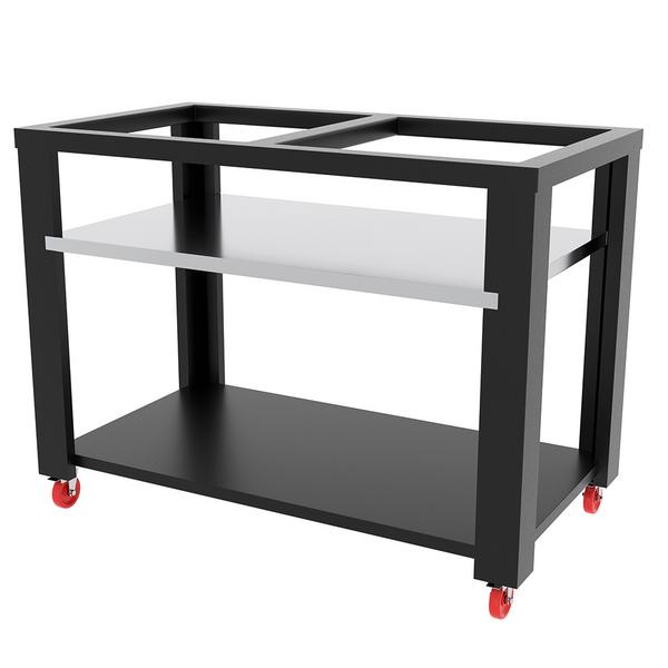 Commercial Pizza Oven Trolley Stand for PIOS63/PIOS63#2 – 2 shelves, wheels, black, 1300×950×1100 mm