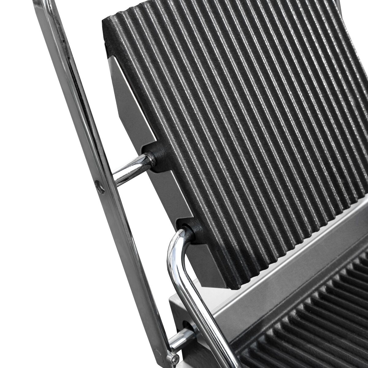 Presse à Panini / Gril de contact - 2,2kW -  Plaques rainurées - Surface de cuisson : 230x230mm
