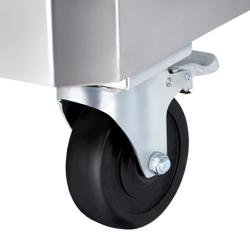 Flour Bin Trolley – 150 L – Stainless steel – Split lid – 4 castors – 400×700×790 mm