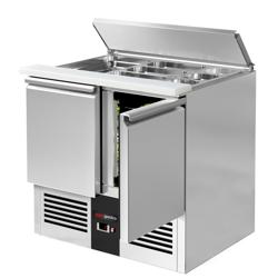 Salaattipöytä PREMIUM - 903mm - GN-astioiden sisääntulo - 2 ovea - Iso-Britannia