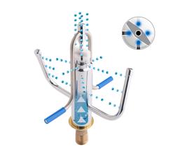 Glazen spoeler PROFESSIONEEL - voor bladmontage - met automatische waterafsluiting