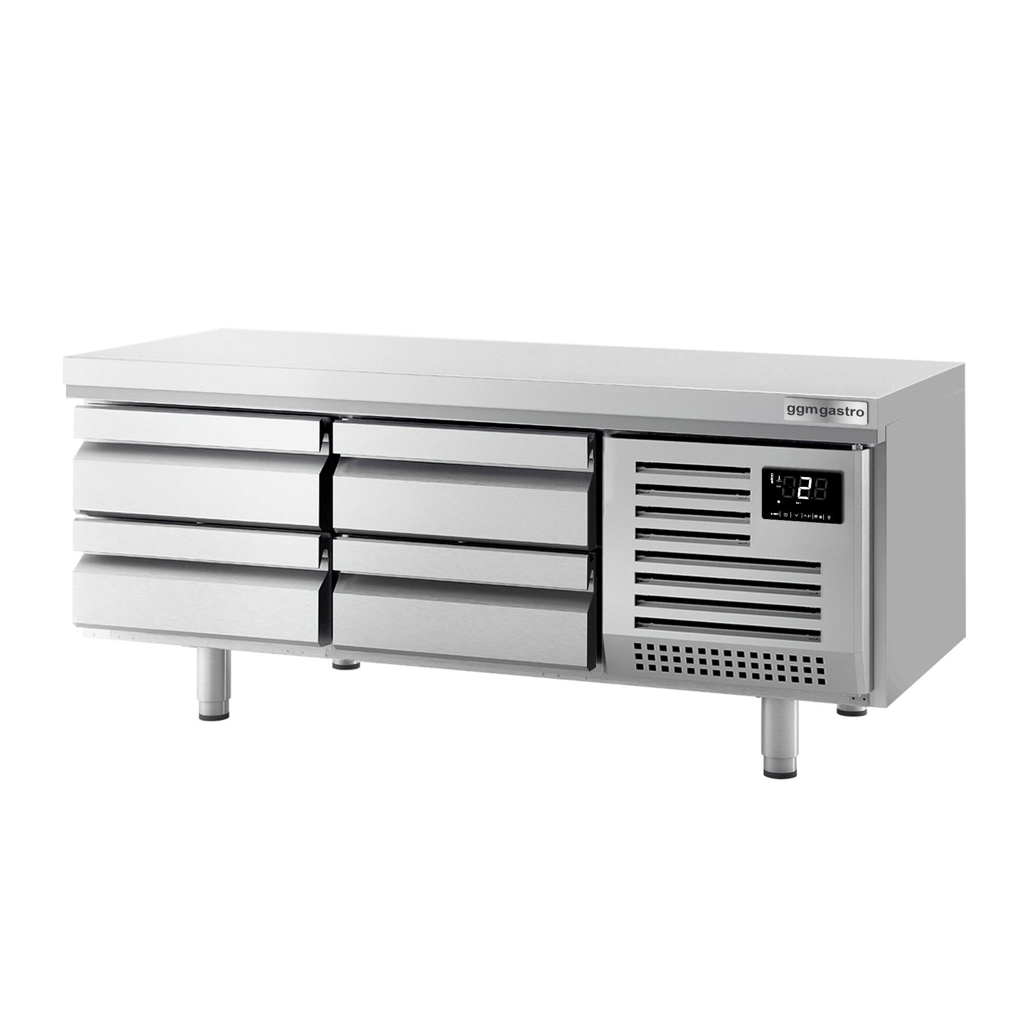 Soubassement réfrigéré PREMIUM PLUS - 1400 mm - 190 litres - 4 tiroirs