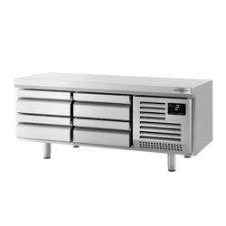Kylbänk PREMIUM PLUS +2 till +8 °C - 1 400 mm - 190 l - 4 lådor - 4 x GN 1/1 - För SE