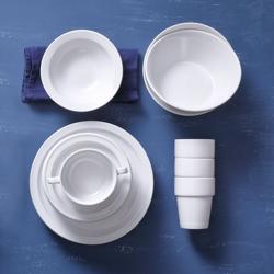 (6 kom) Zdjelica - BUDGETLINE Mammoet - Porculan - 260 ml - kvadratna - 120x120 mm - složive - Bijela