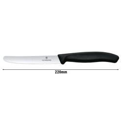 VICTORINOX | SWISS CLASSIC - Tomaten- en tafelmes met gekartelde rand - Mes: 110mm - 6 stuks