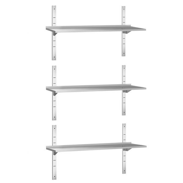 Étagère murale PREMIUM - 1500 x 400 mm - avec 3 niveaux
