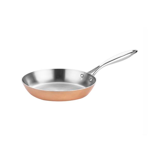 Tri-Ply Kupferbratpfanne - dreilagige Konstruktion aus Edelstahl, Aluminium & Kupfer - Ø 200mm - Höhe: 40mm